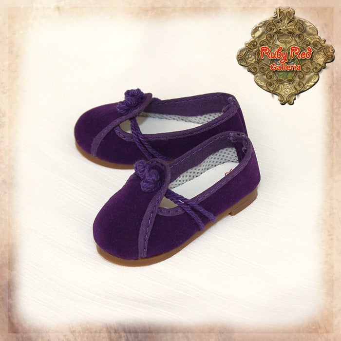 Purple Cloth Shoes for 15" Dolls (KH0005B)