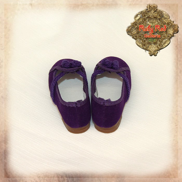 Purple Cloth Shoes for 15" Dolls (KH0005B)