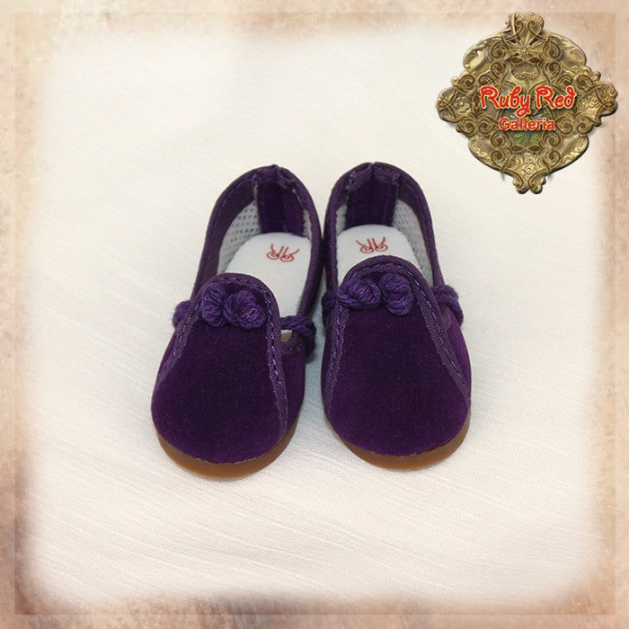 Purple Cloth Shoes for 15" Dolls (KH0005B)
