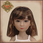 Wavy Brown with Highlights Synthetic Hair Wig for 15" Dolls (KD0004A)