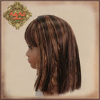 Wavy Brown with Highlights Synthetic Hair Wig for 15" Dolls (KD0004A)