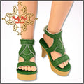 Green High Heels for 12" Dolls (WH0001A)