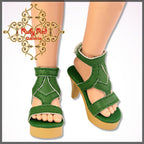 Green High Heels for 12" Dolls (WH0001A)