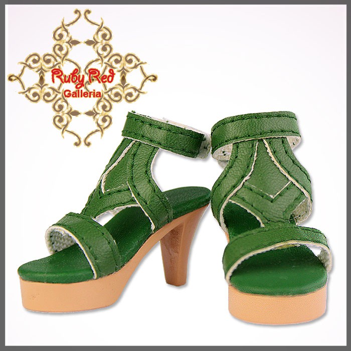Green High Heels for 12" Dolls (WH0001A)