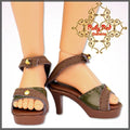 Brown High Heel Shoes for 12" Dolls (WH0002A)
