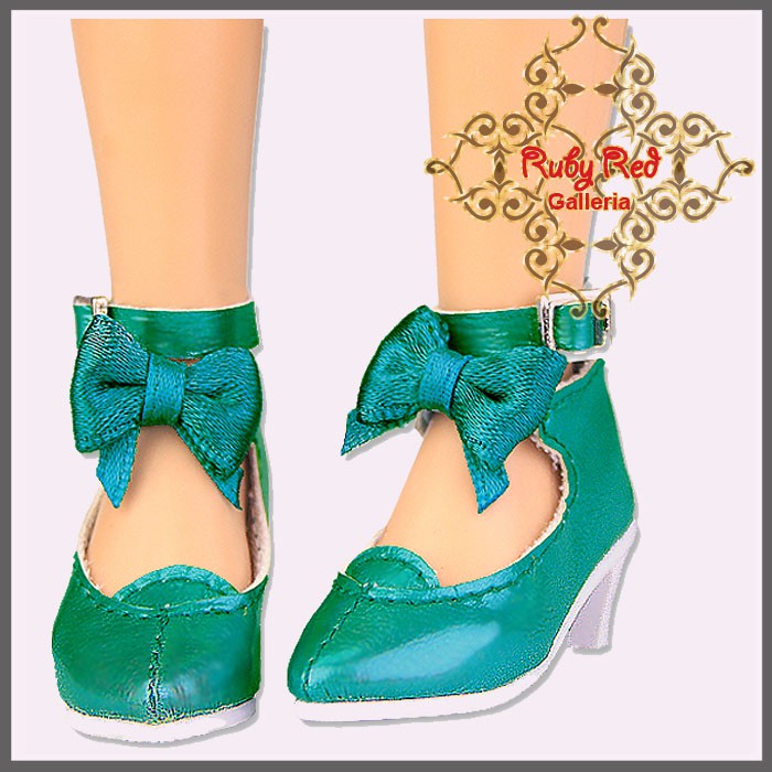Turquoise Blue High Heels for 12" Dolls (WH0004A)