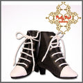 Black and White Boots for 12" Dolls (WH0009A)