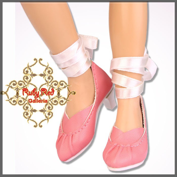 Pink Ballet Style High Heels for 12" Dolls (WH0010A)