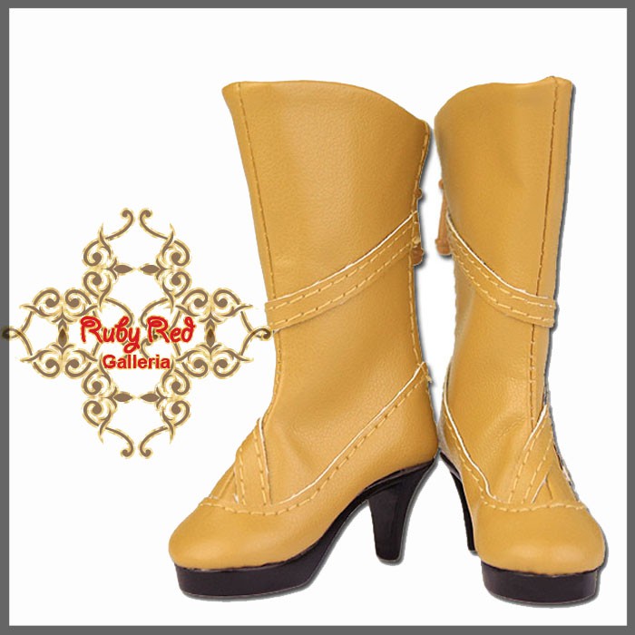 Light Brown High Heel Boots for 12" Dolls (WH0011A)