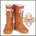 Brown Fashion Boots for 12" Dolls (WH0015A)