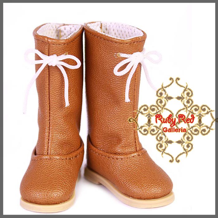 Brown Fashion Boots for 12" Dolls (WH0015A)