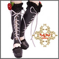 Black Gothic Boots for 12" Dolls (WH0026A)