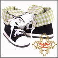 Black & Green Canvas Sneakers for 12" Dolls (WH0030A)