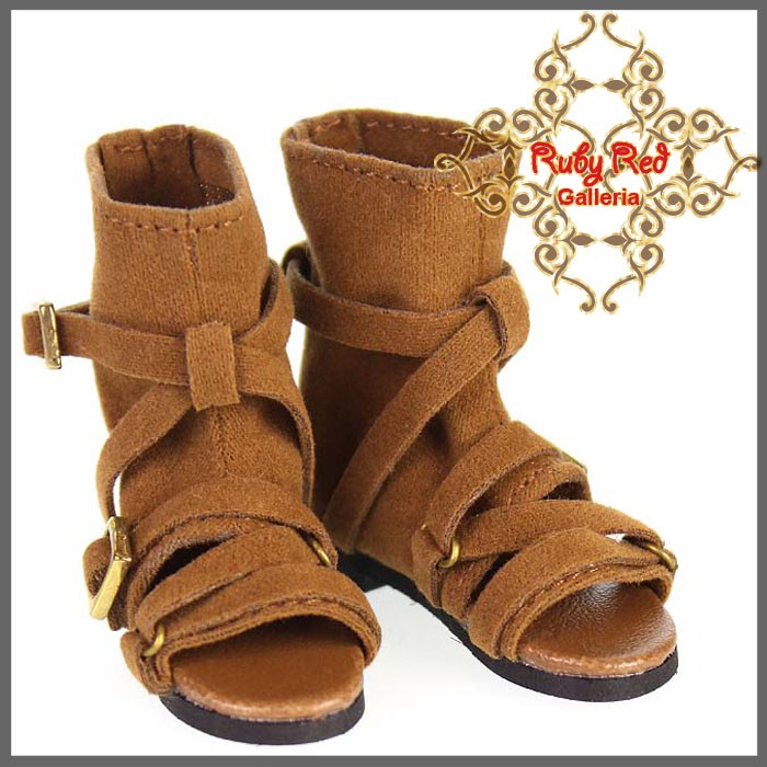 Brown Sandals for 12" Dolls (WH0034A)