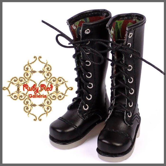 Black Boots for 12" Dolls (WH0043B)