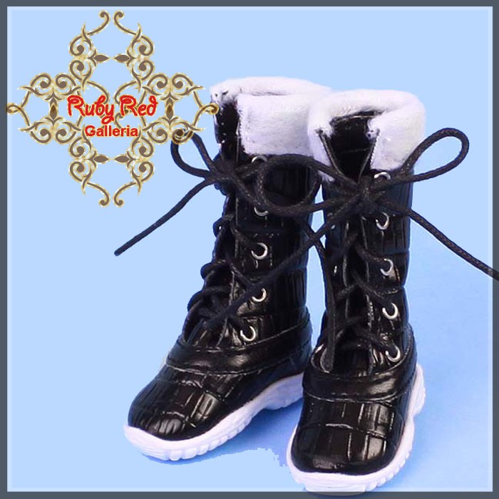 Black Boots for 12" Dolls (WH0044A)