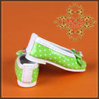 Light Green Leather Shoes for 12" Dolls (WH0046A)