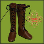 Brown Boots for 12" Dolls (WH0047A)