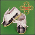 Blue Checkers Shoes for 12" Dolls (WH0048B)