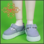 Ash Grey Canvas Shoes for 12" Dolls (WH0053A)