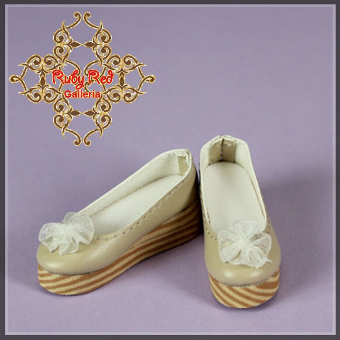 Apricot Platform Shoes for 12" Dolls (WH0054A)