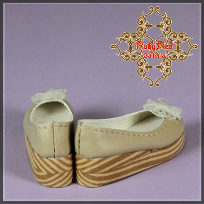Apricot Platform Shoes for 12" Dolls (WH0054A)