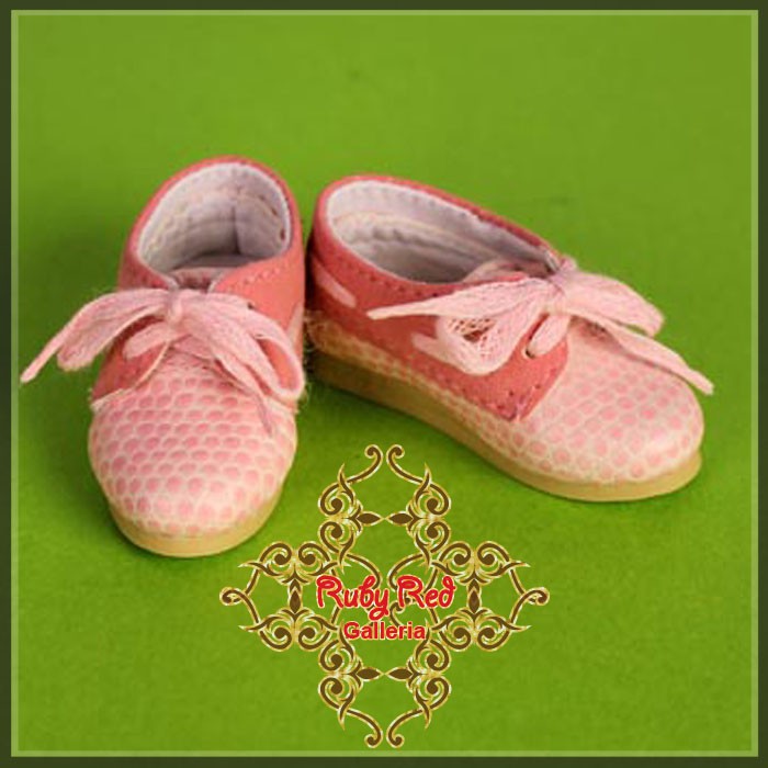 Pink Lace-up Shoes for 12" Dolls (WH0058A)