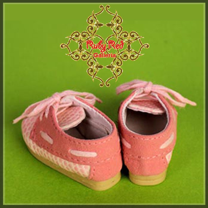 Pink Lace-up Shoes for 12" Dolls (WH0058A)
