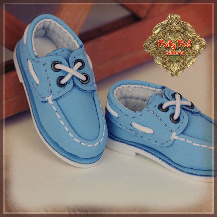 Blue Boat Shoes for 12" Dolls (WH0066A)