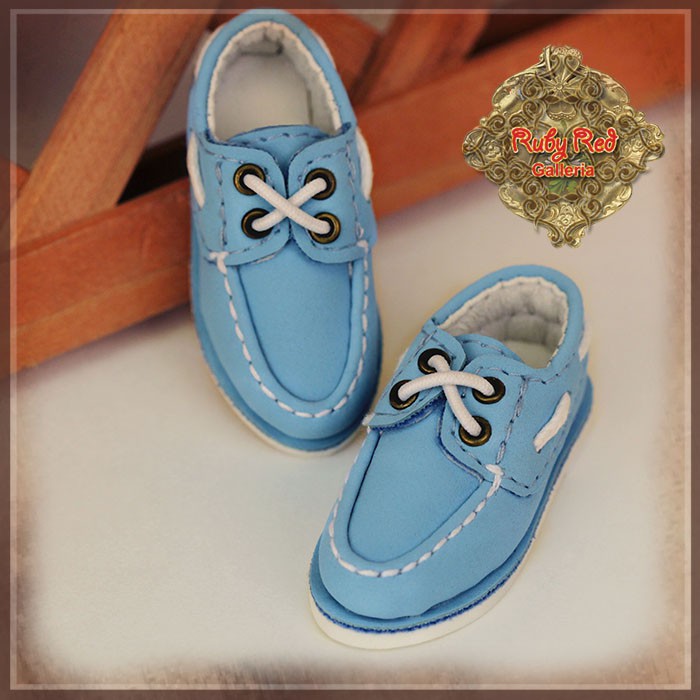Blue Boat Shoes for 12" Dolls (WH0066A)