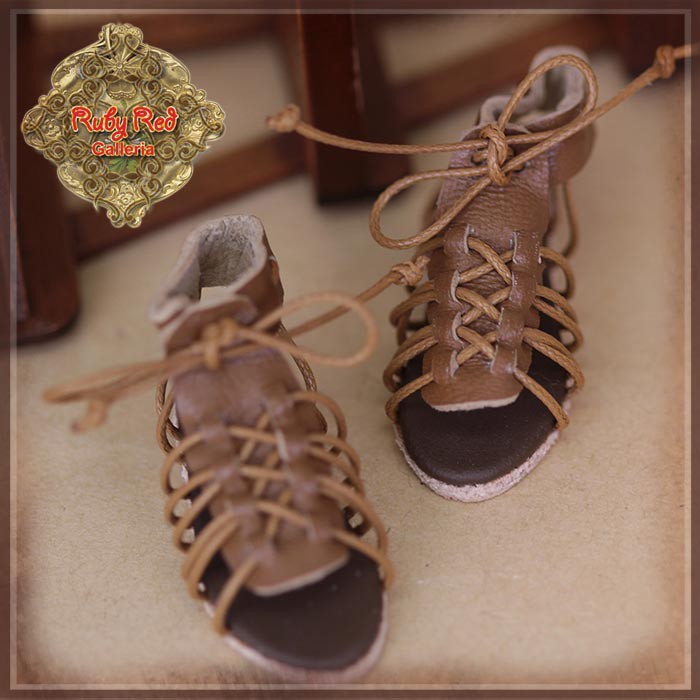 Brown Gladiator Sandals for 12" Dolls (WH0068A)
