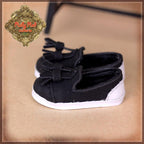 Black Plimsoll Shoes for 12" Dolls (WH0069B)