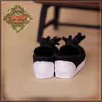 Black Plimsoll Shoes for 12" Dolls (WH0069B)