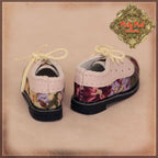 Pink Floral Shoes for 12" Dolls (WH0070A)