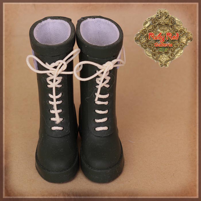 Green Rainboots for 12" Dolls (WH0071A)
