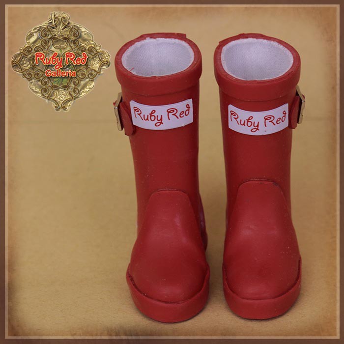 Red Rainboots for 12" Dolls (WH0072A)
