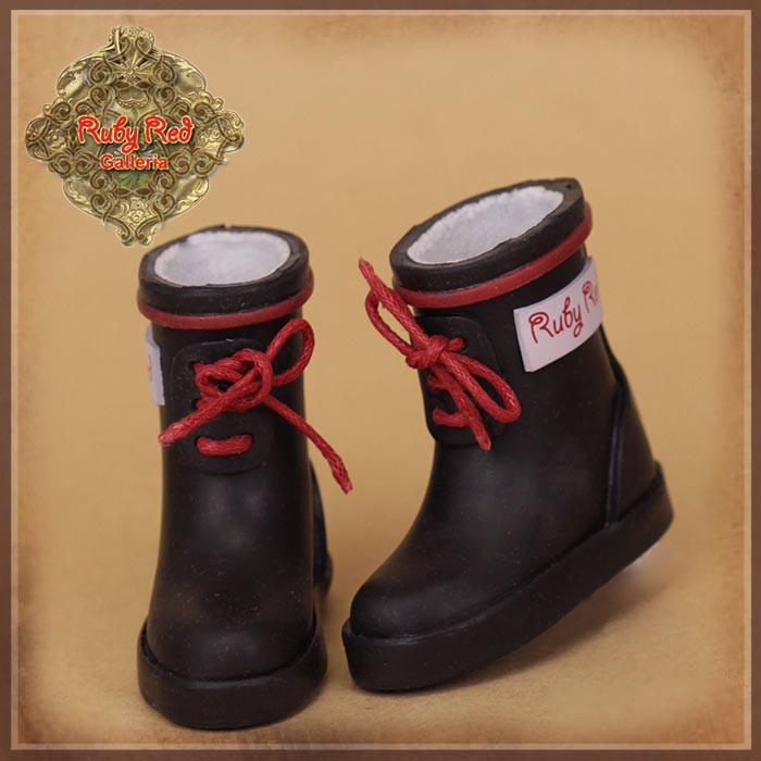 Black Rainboots for 12" Dolls (WH0073A)