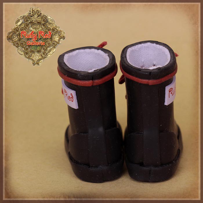 Black Rainboots for 12" Dolls (WH0073A)