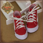 Red High-top Sneakers for 12” Dolls (WH0075B)