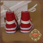 Red High-top Sneakers for 12” Dolls (WH0075B)
