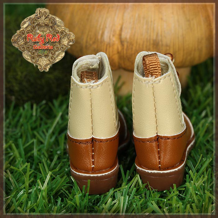 Brown and Beige Boots for 12" Dolls (WH0078A)