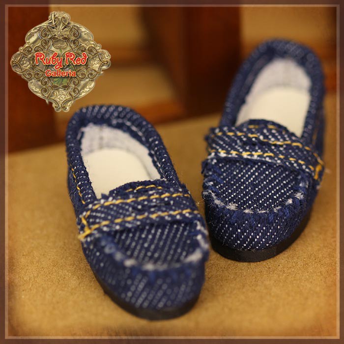 Blue Demin Loafers for 12" InMotion Girl (WH0080A)