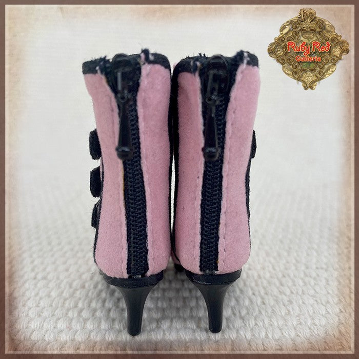 Black & Pink Boots for 12" InMotion Girl (WH0081A)
