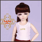 Dark Auburn Ponytail Syntehtic Wig for 12" Dolls (WD0004E5)