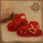 Red PVC Sandles for 8" Dolls (HH0001A)