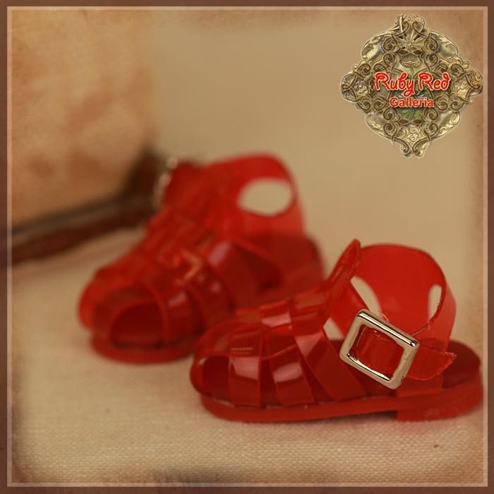 Red PVC Sandles for 8" Dolls (HH0001A)