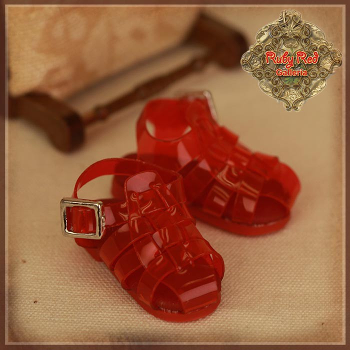 Red PVC Sandles for 8" Dolls (HH0001A)