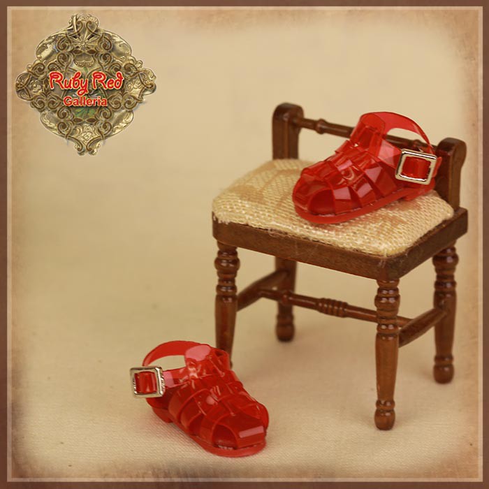 Red PVC Sandles for 8" Dolls (HH0001A)