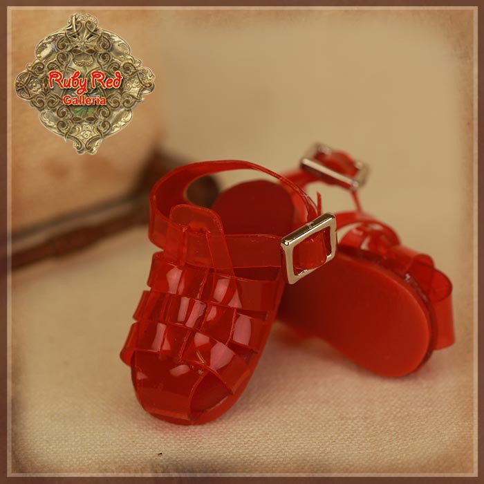 Red PVC Sandles for 8" Dolls (HH0001A)
