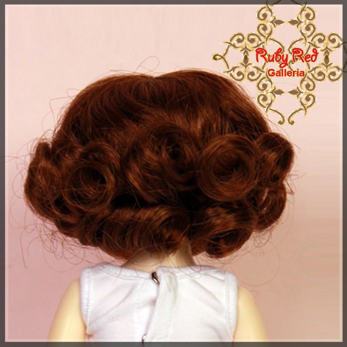 Dark Auburn Curly Synthetic Wig (WD0008B)